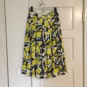 Elorie Lemons Print Pleated Skirt